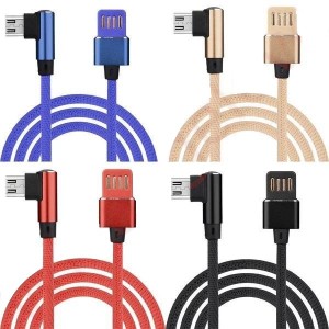 Кабель Usb V8 угловой Тканевые с плетеными проводами Кабель Usb V8 угловой Тканевые с плетеными проводами