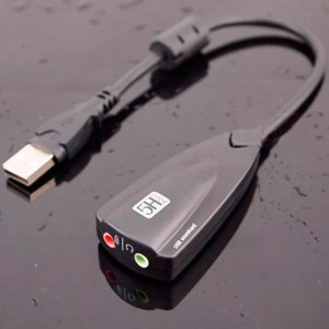 Внешняя звуковая карта 5HV2 (USB sound card) с разъёмами 3,5мм Внешняя звуковая карта 5HV2 (USB sound card) с разъёмами 3,5мм
