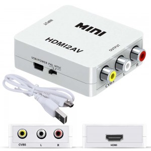 Конвертер MINI HDMI to AV с поддержкой разрешения 1080p Конвертер MINI HDMI to AV с поддержкой разрешения 1080p