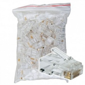 Конектор RJ45 cat.5e UTP 8p8c 1000 штук