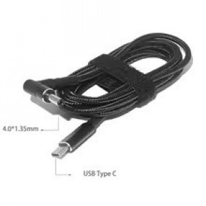 Кабель USB Type-C PD мощностью 45 Вт, 65 Вт, 90 Вт, 100 Вт, переходник с разъема USB-C на адаптер питания для ноутбука, 4.0*1.35 Кабель USB Type-C PD мощностью 45 Вт, 65 Вт, 90 Вт, 100 Вт, переходник с разъема USB-C на адаптер питания для ноутбука, 4.0*1.35