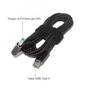 DC Кабель 100w для зарядки ноутбука от повербанка (Тригер PD) type-c to 4.5*3.0 HP Blue 1.8м DC Кабель 100w для зарядки ноутбука от повербанка (Тригер PD) type-c to 4.5*3.0 HP Blue 1.8м
