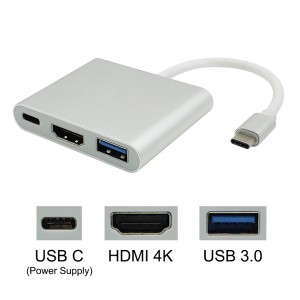 Конвертер 3 in 1 Type-C на 4K HDMI /Type-c /USB 3.0 (Digital Adapter ) Конвертер 3 in 1 Type-C на 4K HDMI /Type-c /USB 3.0 (Digital Adapter )