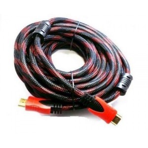 Кабель HDMI red & black круглый 1.4v 10м