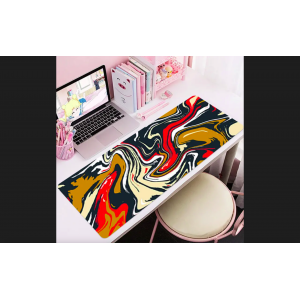 Коврик мыши мраморный дизайн с жидким узором Black Red, Size:300*700*3mm stitched speed surface Коврик мыши мраморный дизайн с жидким узором Black Red, Size:300*700*3mm stitched speed surface