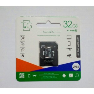 Карта памяти micro SDHC UHS-1 T&G 32Gb 10 class с адаптером Карта памяти micro SDHC UHS-1 T&G 32Gb 10 class с адаптером