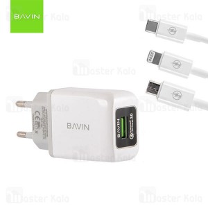 Зарядное устройство для Bavin PC388Y QC3.0 с питанием 2,4 А с кабелем Micro Зарядное устройство для Bavin PC388Y QC3.0 с питанием 2,4 А с кабелем Micro