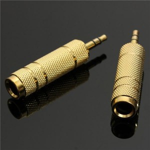 Переходник-штекер 3.5 to 6.5 metall gold Переходник-штекер 3.5 to 6.5 metall gold