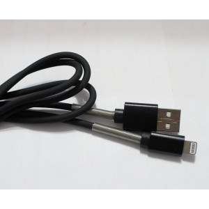 Кабель USB, iphone (Half Spring) с пружинкой черный Кабель USB, iphone (Half Spring) с пружинкой черный
