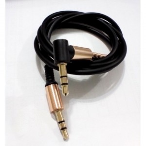 AUX кабель 3.5m/m угловой черный AUX кабель 3.5m/m угловой черный