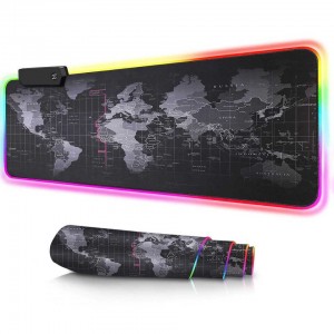 Коврик для мыши с подсветкой Black map RGB RS-01 (80*30см) Коврик для мыши с подсветкой Black map RGB RS-01 (80*30см)