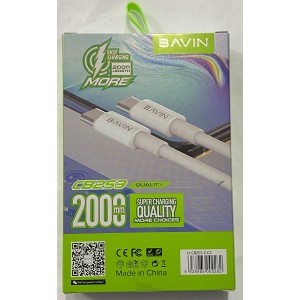 USB кабель быстрой зарядки и передачи данных BAVIN CB253 Type C to Type C 2 метра