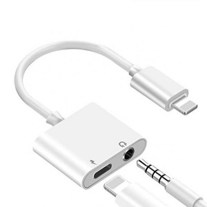 Переходник-адаптер 2 in 1 Lightning (iphone) M to 3.5mm +lighting F (зарядка+наушники) Переходник-адаптер 2 in 1 Lightning (iphone) M to 3.5mm +lighting F (зарядка+наушники)