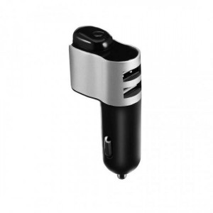 Автомобильное зарядное устройство M10 с блютус гарнитурой 4,2, 2 USB