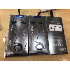 Наушники 2018 newest  with spring sports cord line for samsung galaxy s8 s9 note8 s6 s7