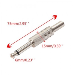 Переходник -штекер audio 6.5M metall spring Переходник -штекер audio 6.5M metall spring