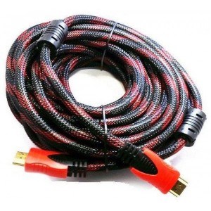 Кабель HDMI red & black круглый 1.4V 5m