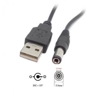 Кабель USB  to 5.5*2.5 0,8м