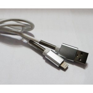 Кабель USB, iphone (Half Spring) с пружинкой белый Кабель USB, iphone (Half Spring) с пружинкой белый