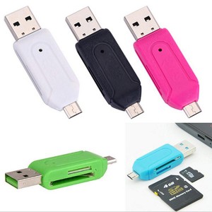 OTG переходник 2 в 1 V8 micro USB, картридер OTG переходник 2 в 1 V8 micro USB, картридер