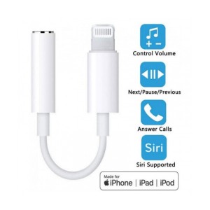 Переходник-адаптер i1 Lightning на 3.5мм AUX для наушников (для Iphone 7, Iphone 8, Iphone X) Переходник-адаптер i1 Lightning на 3.5мм AUX для наушников (для Iphone 7, Iphone 8, Iphone X)